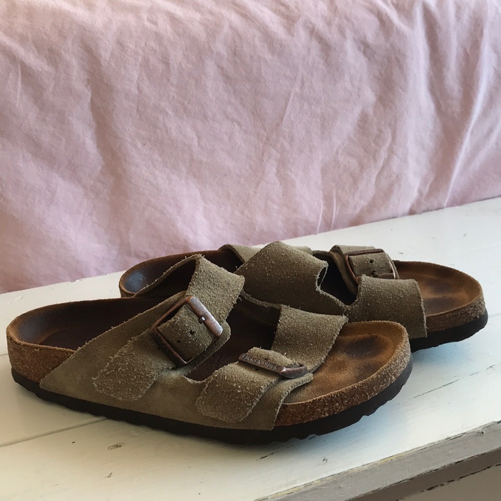 Slightly worn Birkenstock’s with Suede straps